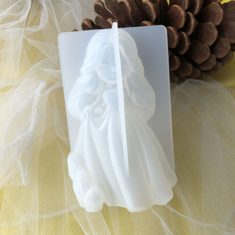 Soap Making Supplies - 3D carino principessa candela in silicone
