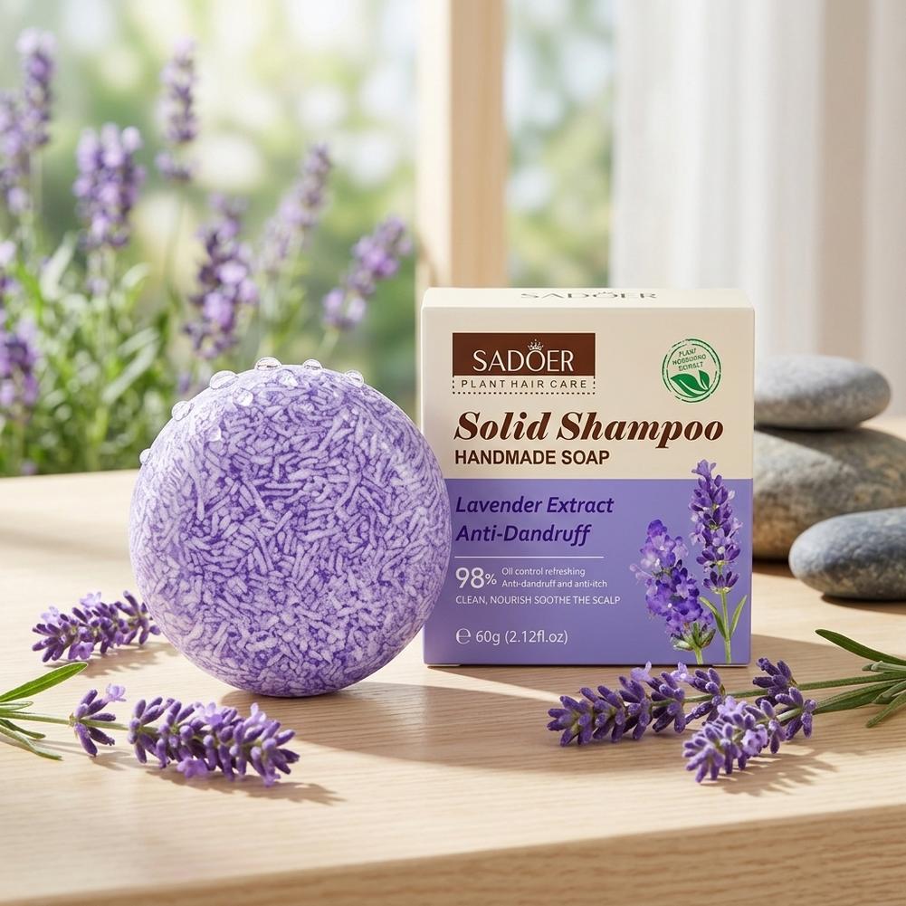 Castor Oil Soap - SADOER Sapone per Capelli alla Lavanda,