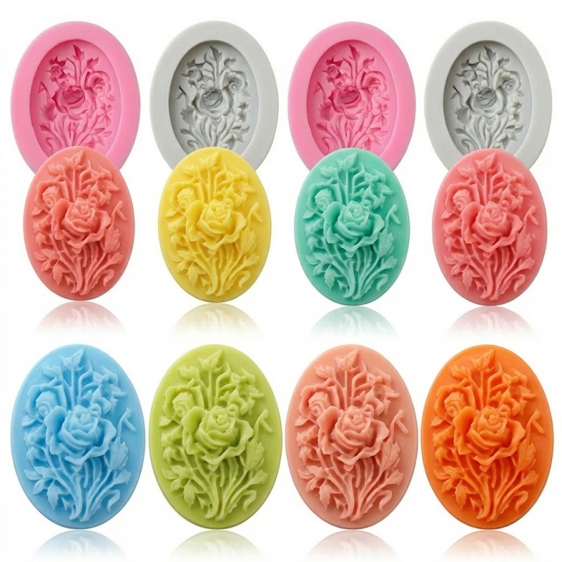 Soap Making Supplies - 4 stampi in silicone a forma